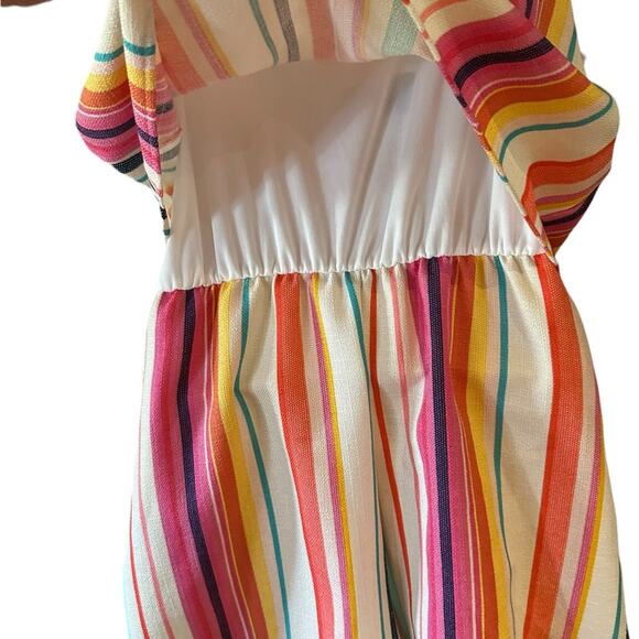 Lazy Sunday Women’s Size Medium Striped Romper with Tie Waist Top NWT - Picture 5 of 6